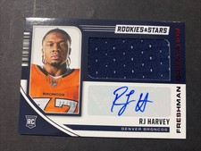2025 Panini Rookies & Stars Football #FO-RHY RJ Harvey RPA /99 Auto Patch (RJ)