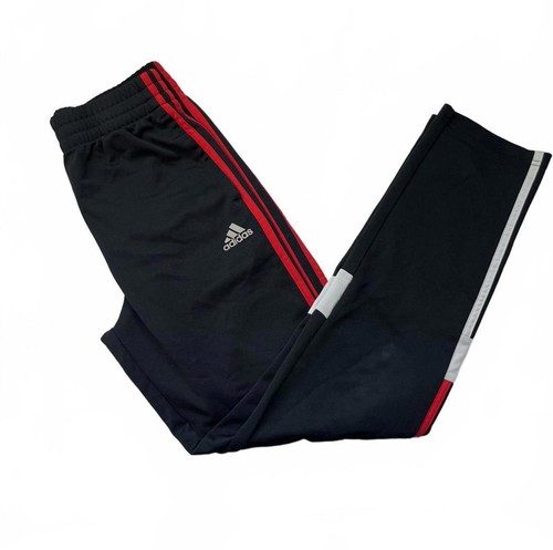 adidas YL Y2K Black Tracksuit Bottoms Red White Stripe Streetwear Training Pants