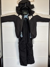 Peak Performance Ladies Girls Ski Suit 2 Piece, Medium, Gore Tex, Black & White