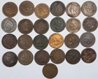 1886 Type-1 Indian Head Penny Cent Lot of 25 Coins - Low Grade