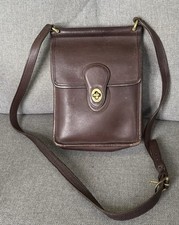 Coach Murphy Vintage Leather Turn Lock Shoulder Bag Purse Mahogany Brown