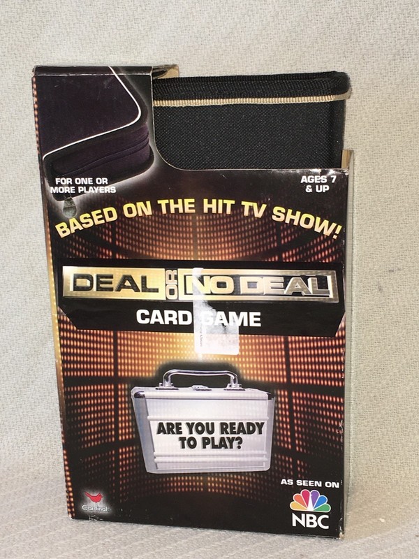 DEAL OR NO DEAL CARD GAME Cardinal 2007 for One or More Players Ages 7 & UP