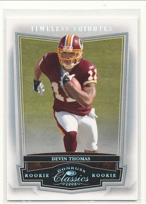 2008 Donruss Classics Devin Thomas #188 Timeless Tributes Silver /100