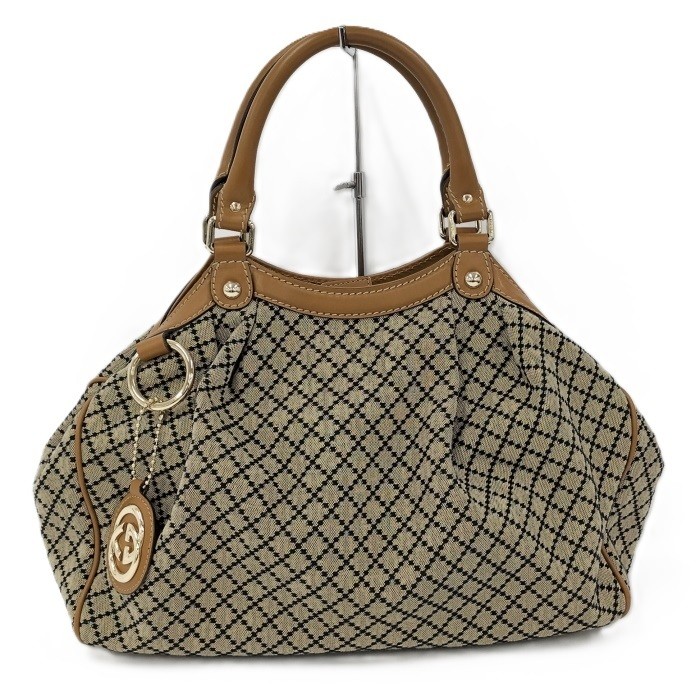Borsa a tracolla Gucci Diamante Canvas marrone vintage autentica