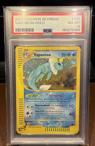 Vaporeon graded PSA 8 for sale on eBay