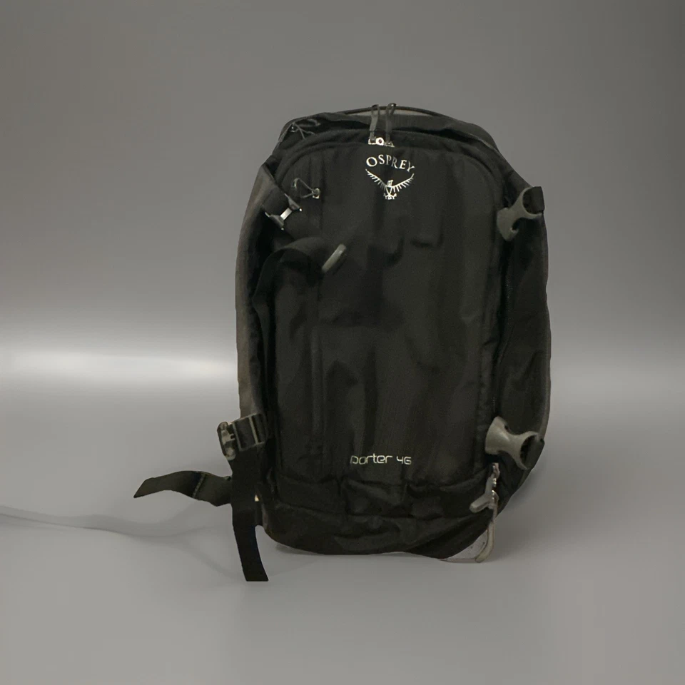 Osprey Porter 46L Travel Backpack, Carry-On, Hiking Backpack, Black - Image 2 of 4