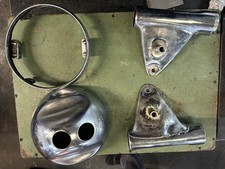 Genuine Suzuki GT 250 A/B 1976 Headlamp Bowl, Rim And Hangers Used Condition