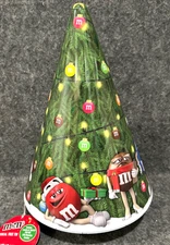 NWT M&Ms 11” Limited Edition Deck The Halls Musical/Spinning Christmas Tree Tin