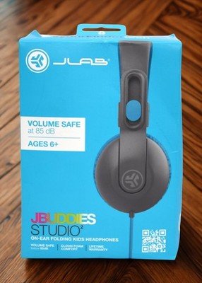 JLab Studio 2 Wired Kids Headphones, Volume Safe, School, Travel, 3.5mm, On-Ear
