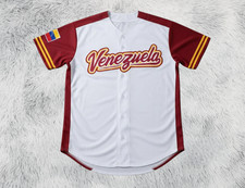 Venezuela serie mundial camisa ricamo qualità premium personalizzato bianco