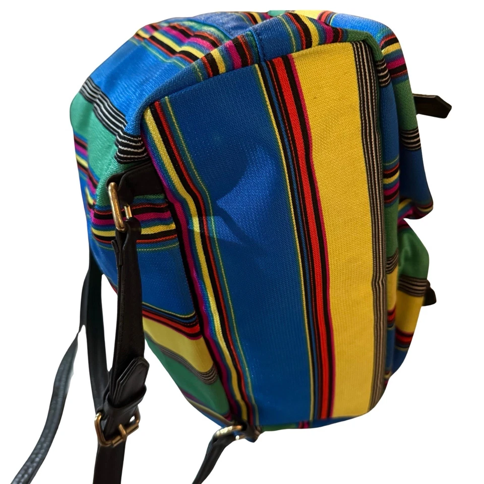 Mochila Gianni Versace Rara Años 90 Vintage Multicolor Nylon Foto 3 de 4