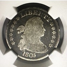 NGC G 4 1805 Draped Bust Quarter Dollar (25C) Type 2 Heraldic Eagle ! Rare !