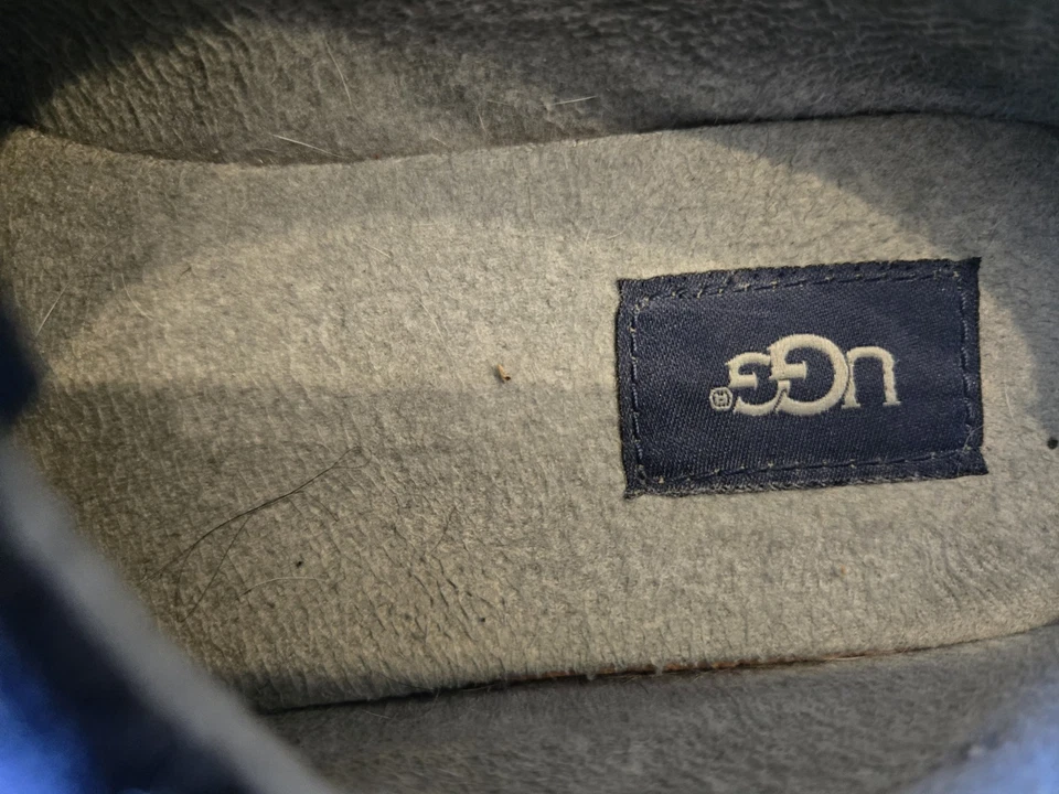 Chinelos UGG Samvitt Masculino Tamanho 11 Lã Azul Polartec Isolado Sola Dura  - Imagem 3 de 4