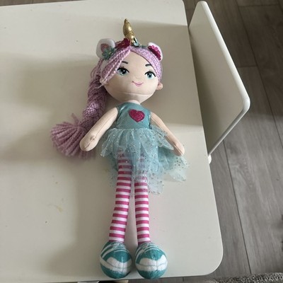 Card Factory Irland Einhorn Puppe Mohn Flieder Haare Plüsch Stoffpuppe 