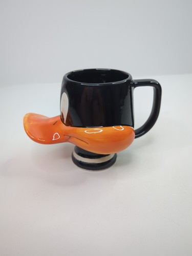 RARE 1989 Vintage Ceramic Looney Tunes Daffy Duck 3D Novelty Coffee Mug - Picture 3 of 8