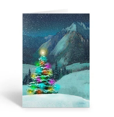 STONEHOUSE COLLECTION Rocky Mountain Christmas Cards | Snowy Mountain Top Holiday Cards