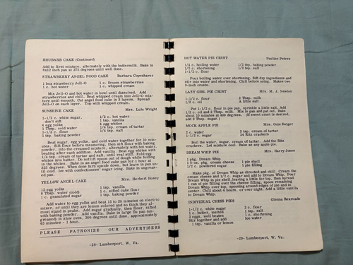 W LUMBERPORT WV West Virginia Methodist Church Family Recipe Cookbook Clarksburg - Picture 4 of 6