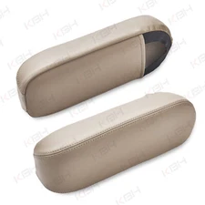 Fits 1999-2007 Ford F250 F350 Excursion Lariat Seat Armrest PU Leather Cover Tan