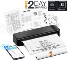 Impresora Termica Portatil Inalámbrica Con Bluetooth 8.5X11 A4 Para Casa Celular