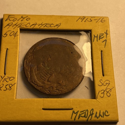 1915 Mexico 50 Cent Mexico/Amecamca - Picture 5 of 12
