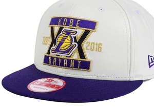 Kobe Bryant New Era Lakers 1996 2016 Leather Hat Snap Back Retirement Trophies Ebay