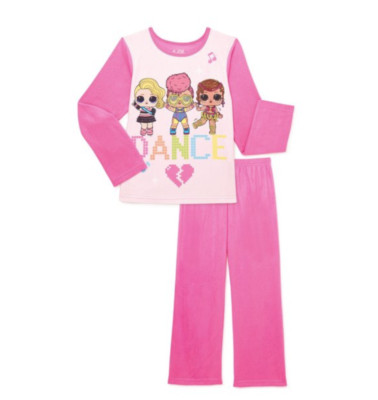LOL DANCE Girls Pajamas NWT 6/6X 7/8 10/12 Flame Resistant PINK