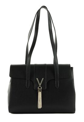 VALENTINO Divina Satchel Schultertasche Tasche Nero / Gold schwarz goldfarben