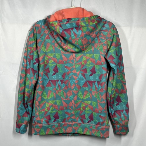 Burton Hoodie Crown Bonded Jacket Colorful Geometric Girl's L Retro Fleece Lined - Picture 8 of 11