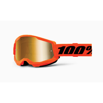 MASKE 100% SCHICHT 2 NEON ORANGE - SPIEGELGLAS GOLD