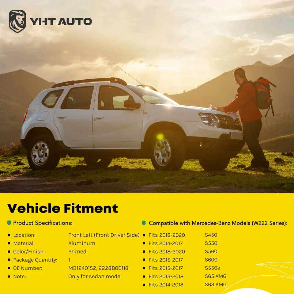 Guardabarros delantero izquierdo izquierdo conductor mercedes-benz w222 s450 s560 2018-2020 s550 s600 Foto 2 de 4