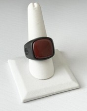 David Yurman Men's Red Carnelian Titanium Exotic Stone Ring Band Size 14.5 US