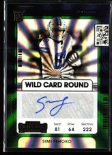 SIMI FEHOKO 2021 CONTENDERS WILD CARD ROUND SUNBURST ROOKIE AUTO SP CARD #141