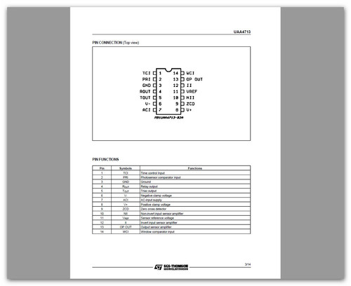 UAA4713DP ST INTERFACCIA RILEVATORE DI MOVIMENTO DIP-14 1PC - Foto 4 di 6