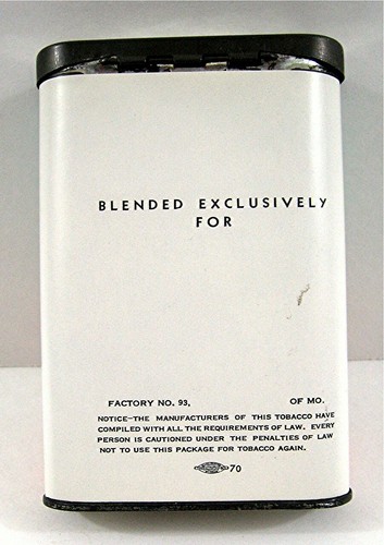 Vintage Bin "38" Papieretikett Pocket Tabakdose John Weisert Tabak St Louis Mo - Bild 2 von 3