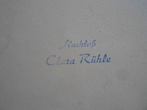 Clara Rühle Stuttgart Hayingen Münsingen círculo de madera retrato de mujer carbón - Imagen 3 de 3