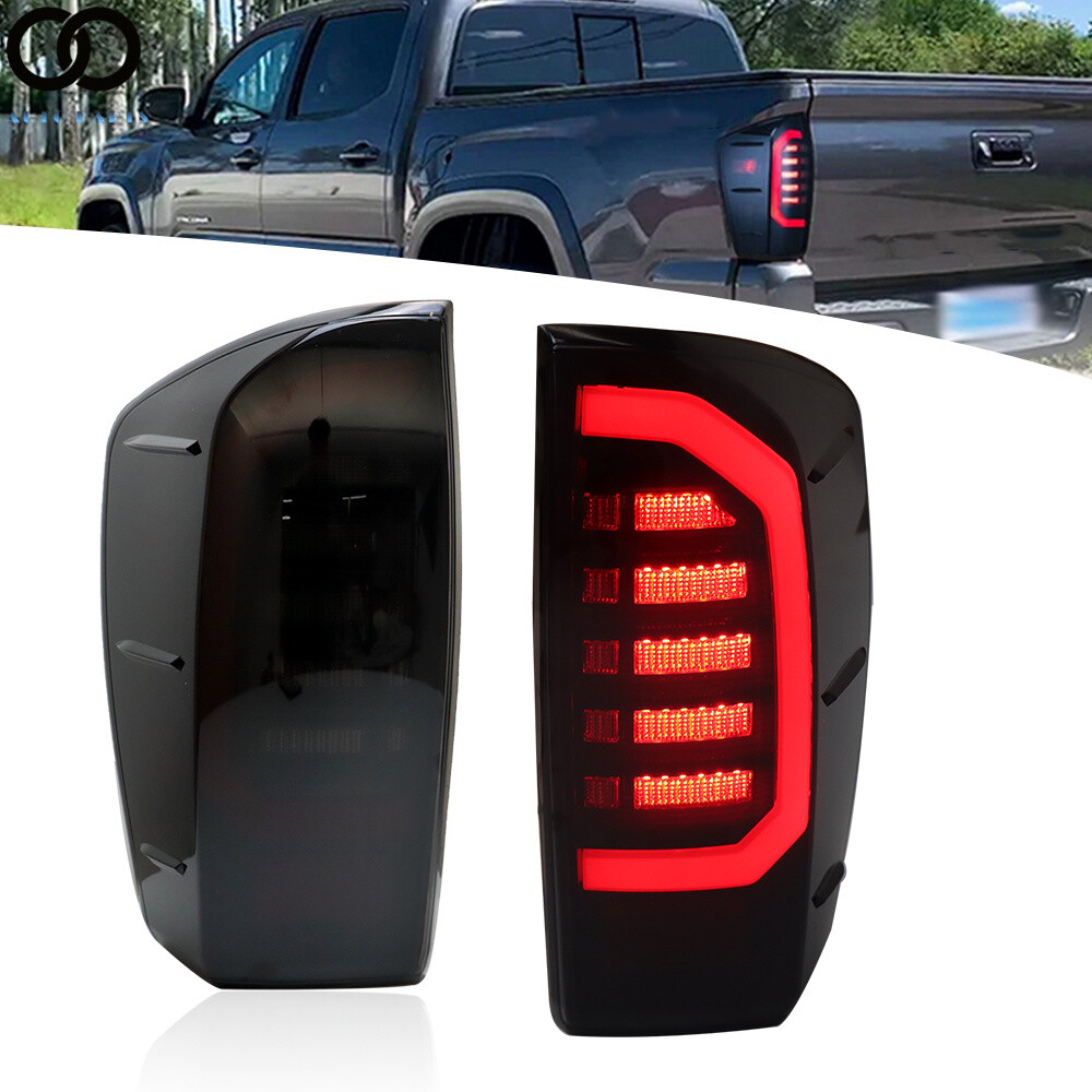 For 2016-2021 Toyota Tacoma Driver&Passenger Side Smoked Black