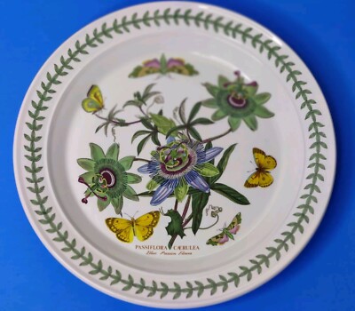 PORTMEIRION BOTANIC GARDEN 1972 12.5'' SERVING PLATE PASSIFLORA CAERULEA MINT