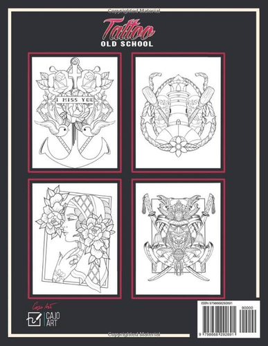 Coloring Book Tatto Old School: 50 Ship Tattoos, Anchor Tattoos Beautiful Women - Picture 2 of 2