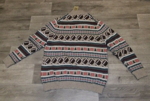 Men's Foundry Khaki Football Sweater Brown Red Long Sleeve 1/4 Zip 2XL Pullover - Picture 11 of 11
