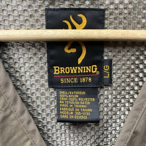 Browning Trapper Creek Hunting Vest Mens Large Brown Tan Outdoors Mesh L - Picture 3 of 7