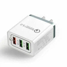 3 Port USB Wall Fast Charger QC 3.0 for Cell Phone iPhone Samsung Android Tablet