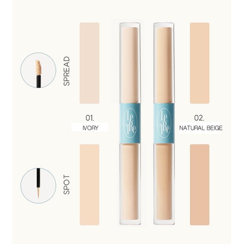 LETRE Dual Fit Concealer Spread 1.2ml+ Spot 1.4ml K-Beauty - Picture 10 of 11