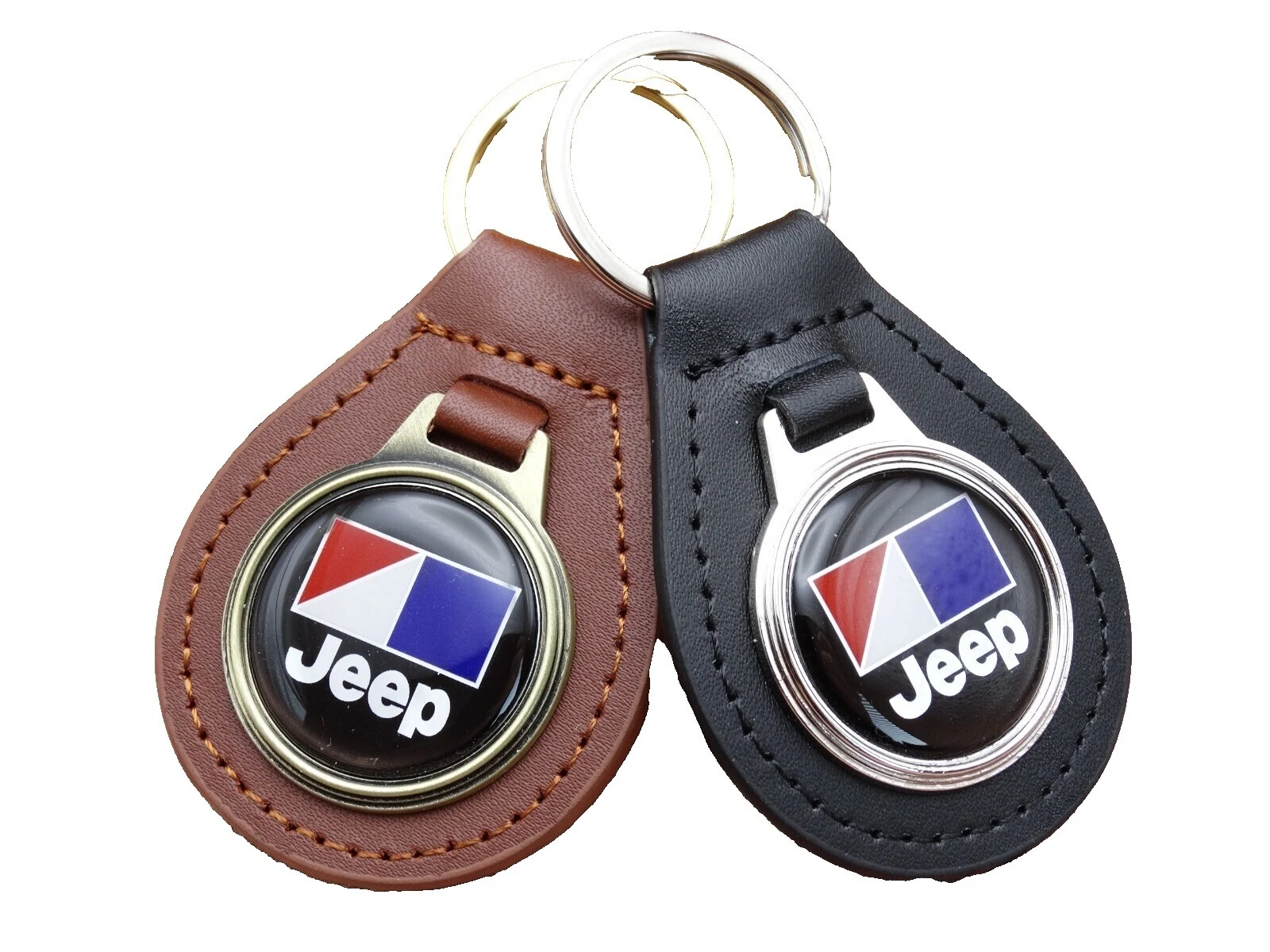 Llaveros, llaveros y cordones automotrices de metal negro para Jeep