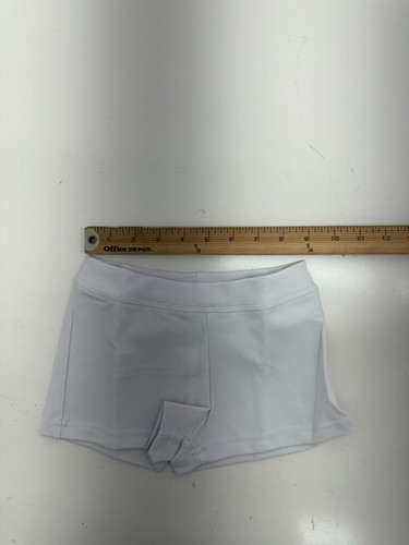 Capezio White Boycut Lowrise Athletic Shorts Girls Size Small - Picture 3 of 7