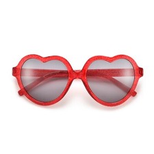 KIDS LOVABLE SMALL FIT CHUNKY SPARKLING GLITTER PARTY FAVOR HEART SUNGLASSES