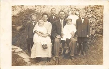 H82/ Adamsdale Pennsylvania RPPC Postcard c1910 Family Portrait 173