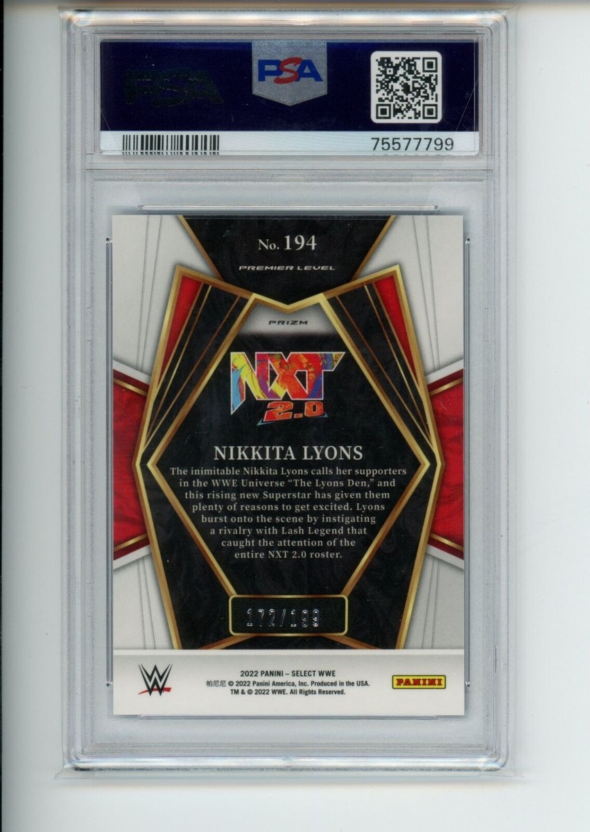 2022 Select WWE Nikkita Lyons 194 Rookie Premier Level Blue