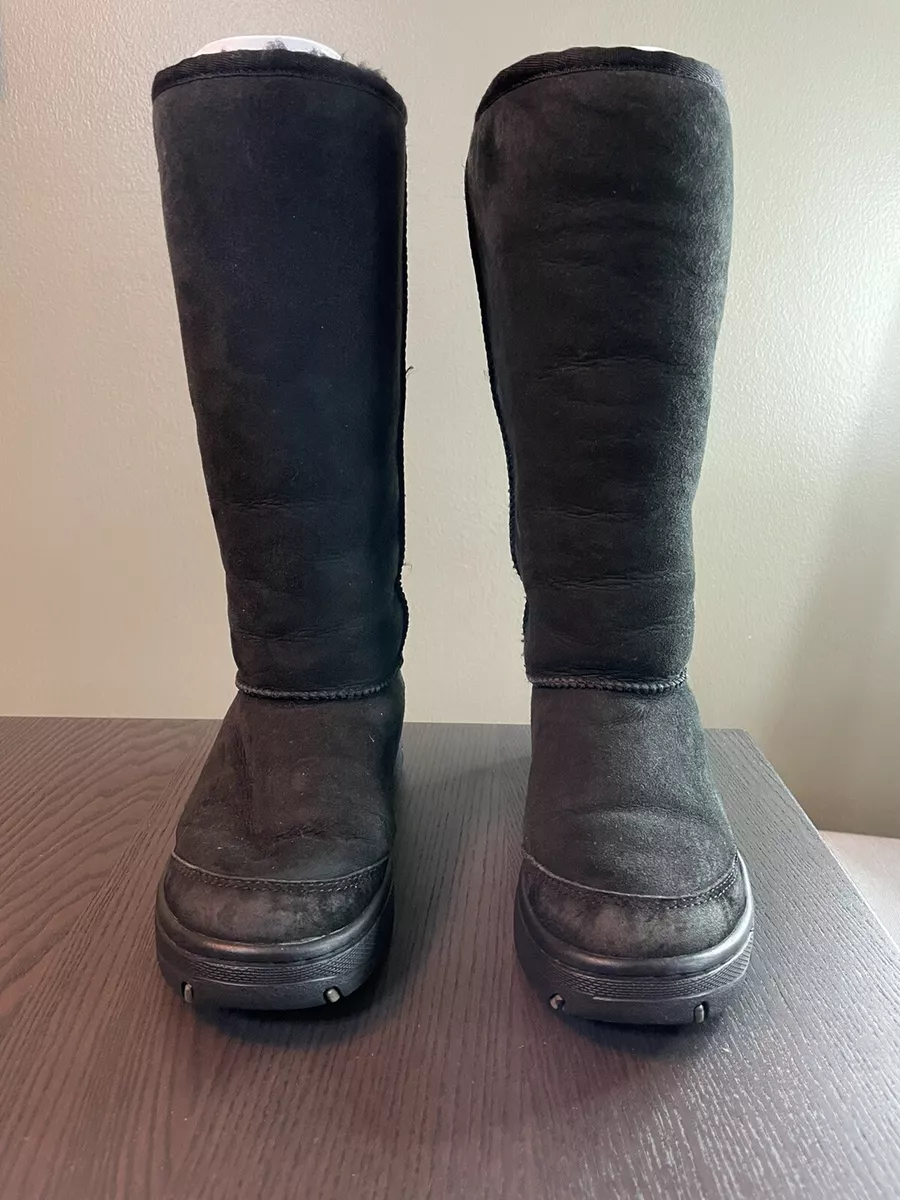 Womens ugg classic sales tall black boots