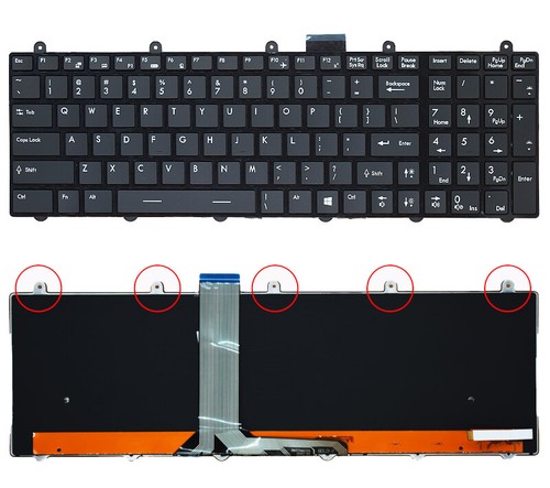 New For MSI GE60 GE70 GT60 GT70 GP60 GP70 MS-1762 US Full RGB Backlit Keyboard - Afbeelding 1 van 3