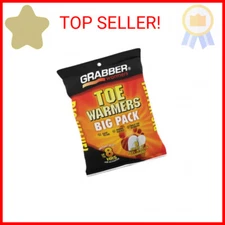 Grabber Warmers Big Pack Adhesive Toe Warmers, 8 Pairs,Tan,TWES8DISPLAYUSA